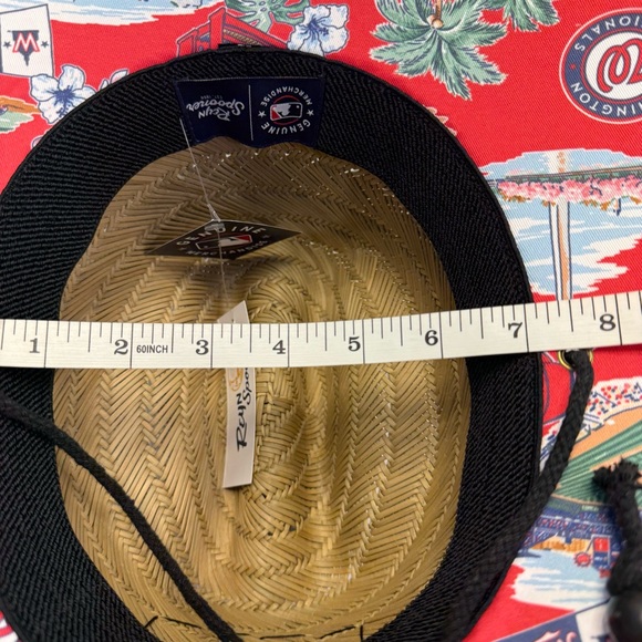 Reyn Spooner x MLB Washington Nationals Tan Straw Sun Hawaiian Hat One Size - Picture 11 of 13